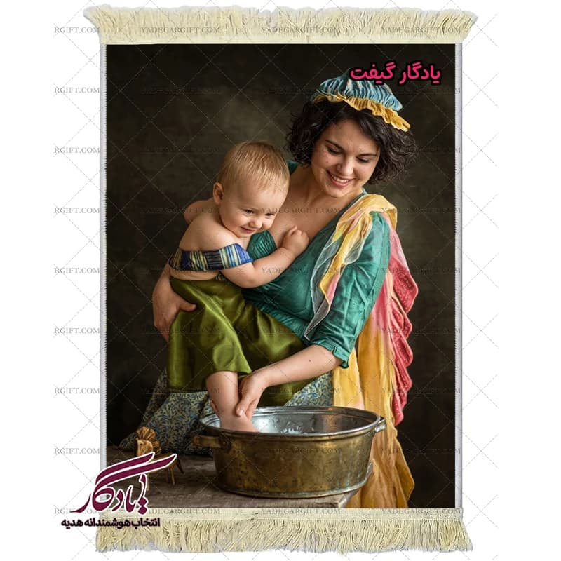 تابلو فرش ماشینی طرح دوشیزه و بی بی کد d29