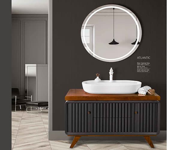 کابینت و روشویی طرح آرت دکو مدل آتلانتیک Atlantic ابعاد 48 * 120 سانتیمتر — تصویر ۲
