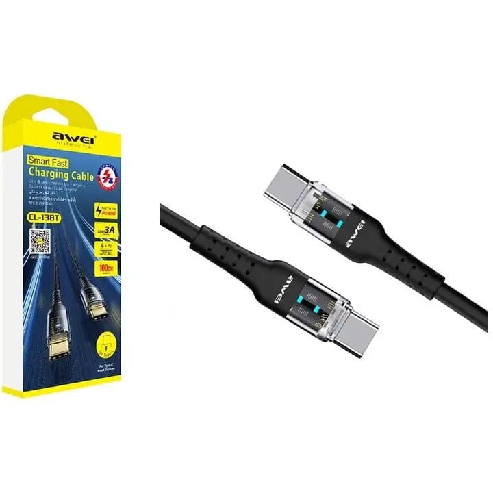 کابل تایپ سی به تایپ سی اووی مدل AWEI CL-138T 60W SMART FAST — تصویر ۲