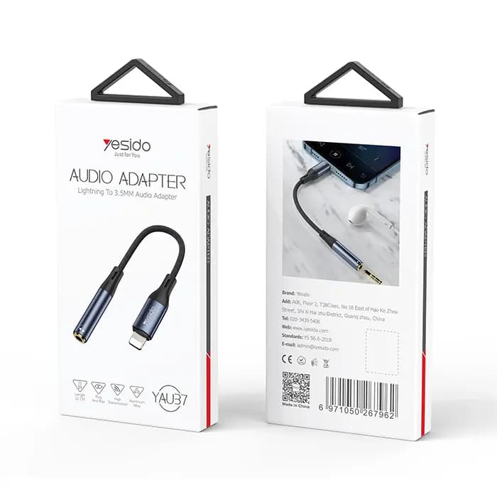 تبدیل جک 3.5 به آیفون یسیدو مدل YESIDO YAU37 AUDIO ADAPTER — تصویر ۵