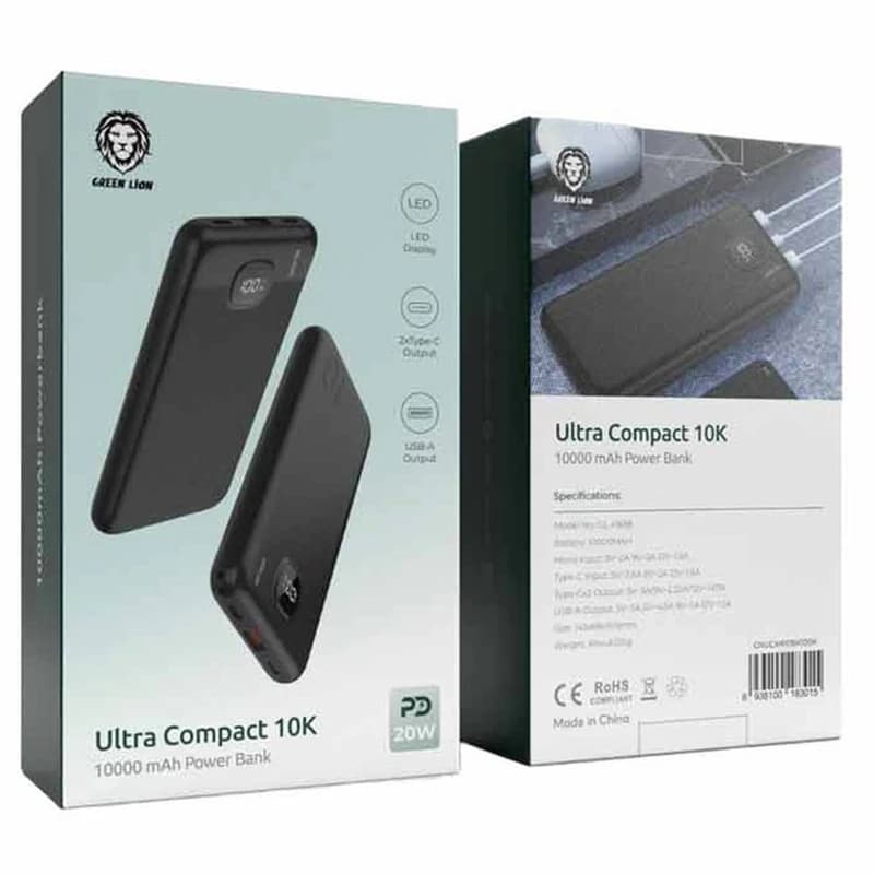 پاوربانک گرین لاین مدل Ultra Compact ظرفیت 10000 میلی‌آمپر ساعت — تصویر ۵