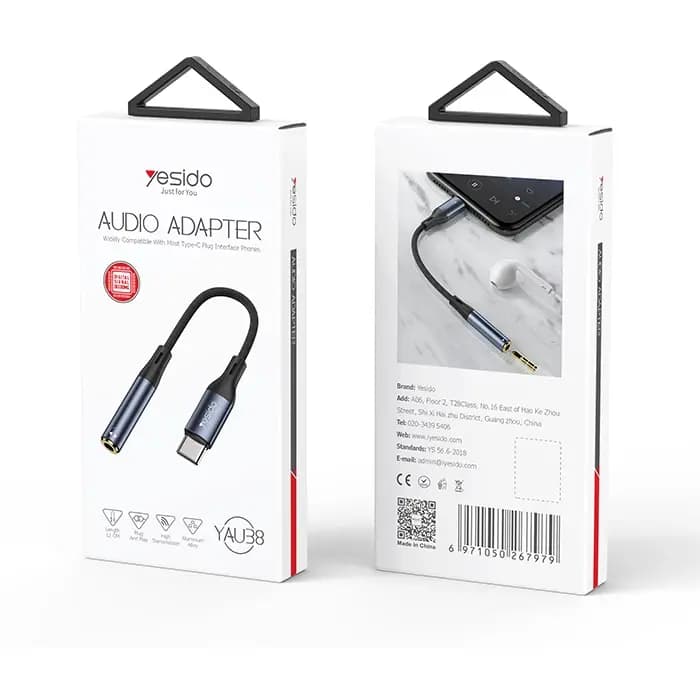 تبدیل جک 3.5 به تایپ سی یسیدو مدل YESIDO YAU38 AUDIO ADAPTER — تصویر ۶