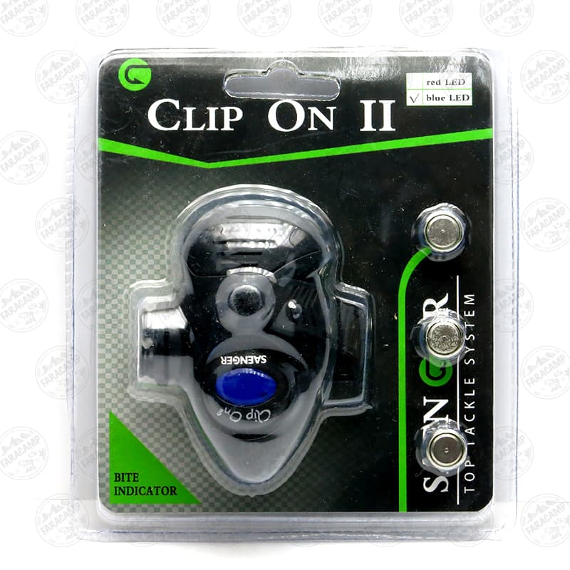 بازر (آژیر) روی چوب ماهیگیری چراغ آبی SAENGER CLIP ON II