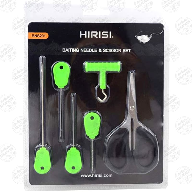 ست قیچی،تستر گره و سوزن و مته بویله ۵ عددی HIRSI BNS201