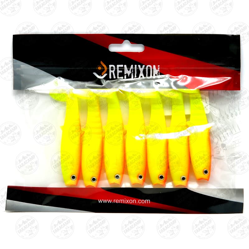 طعمه لور ماهی ژله ای رمیکسون کمر نارنجی ۸سانتی بسته ۷عددی REMIXON BUSTER SHADE — تصویر ۲