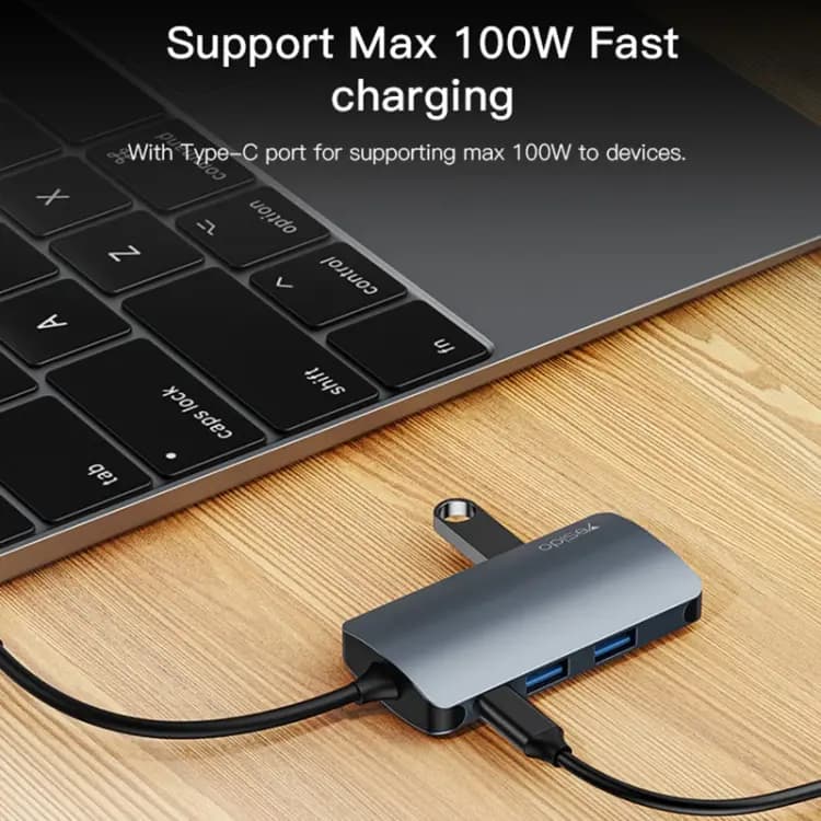 هاب 7 کاره تایپ سی یسیدو YESIDO HB16 HUB ADAPTER — تصویر ۶