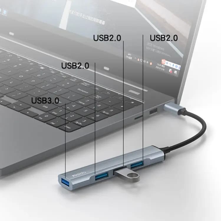 هاب 4 کاره تایپ سی یسیدو YESIDO HB17 HUB ADAPTER — تصویر ۲