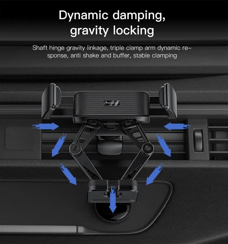 هولدر جاذبه ای دریچه کولر یسیدو مدل YESIDO C166 GRAVITY HOLDER — تصویر ۷