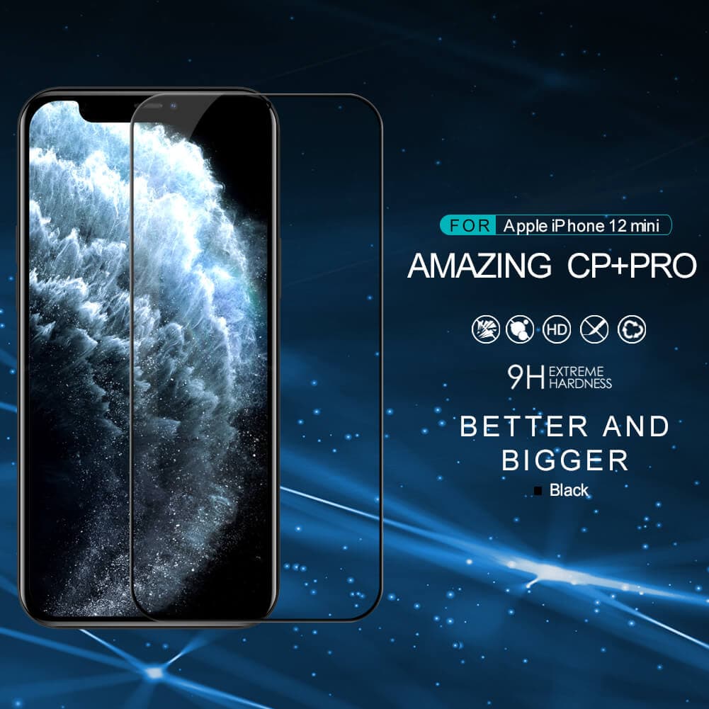 گلس نیلکین آیفون Apple iphone 12 mini مدل Cp plus pro — تصویر ۲