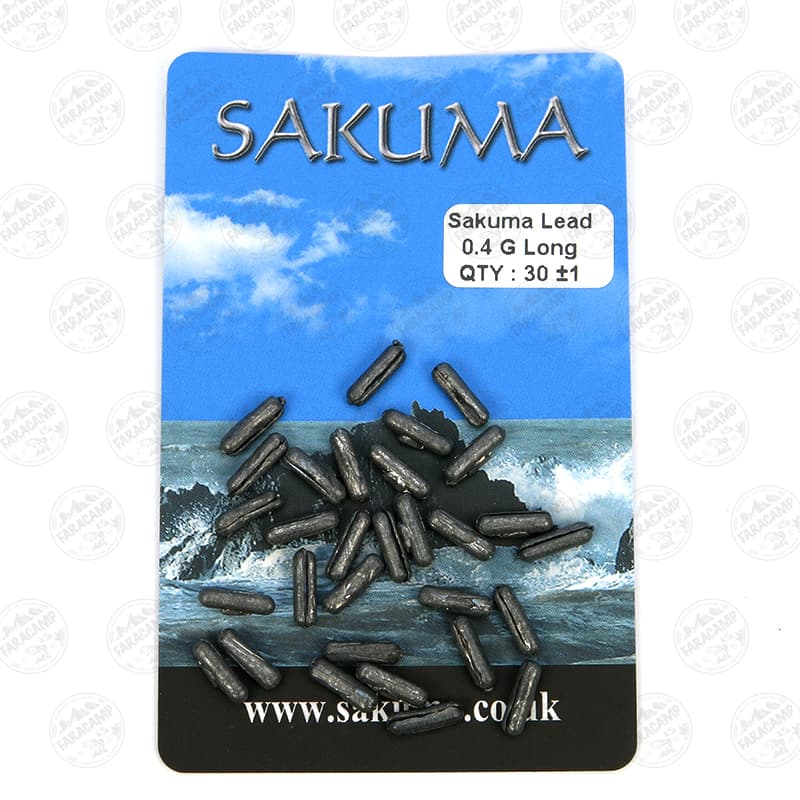 سرب ماهیگیری چاکدار ساکوما SAKUMA G long 0.4G بسته ۳۰ عددی