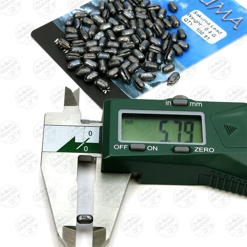 سرب ماهیگیری چاکدار ساکوما SAKUMA 0.4G بسته ۱۰۰ عددی — تصویر ۵