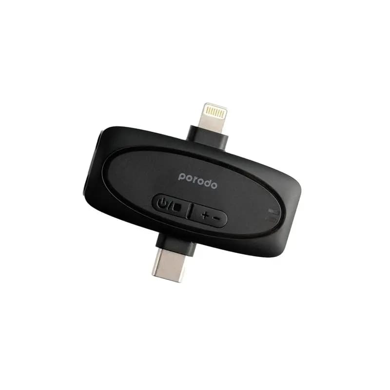 میکروفن یقه ای بی سیم پورودو مدل Porodo DUAL MIC — تصویر ۴