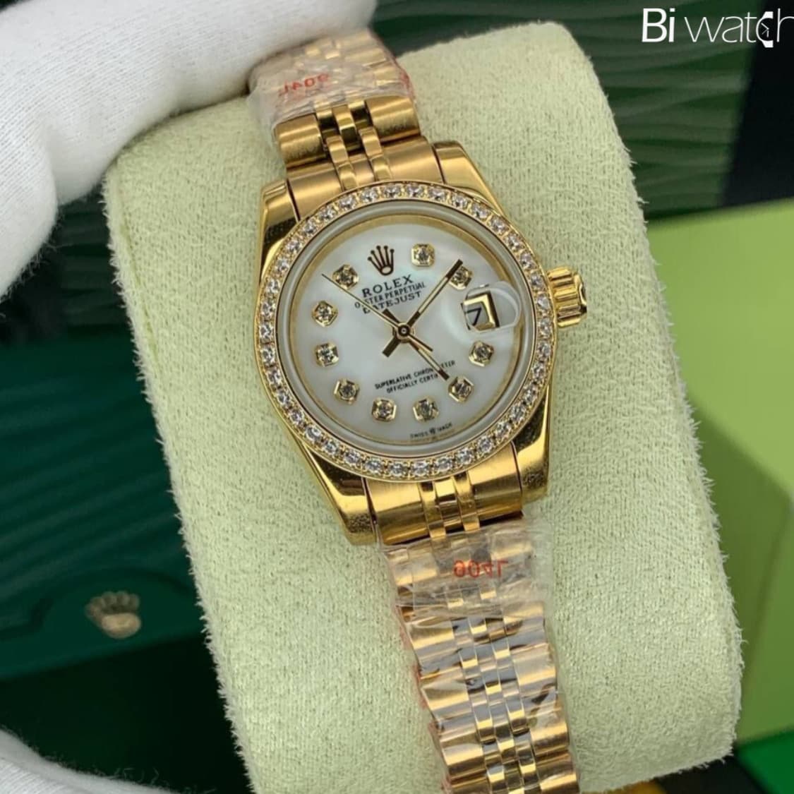 ساعت مچی زنانه رولکس نگین دار Rolex Date-Just 7644R