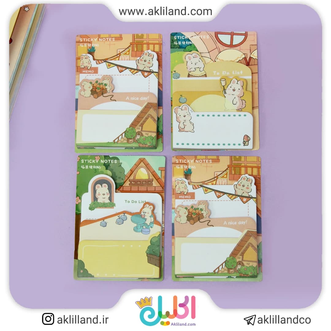 استیک نوت خرگوش بامزه