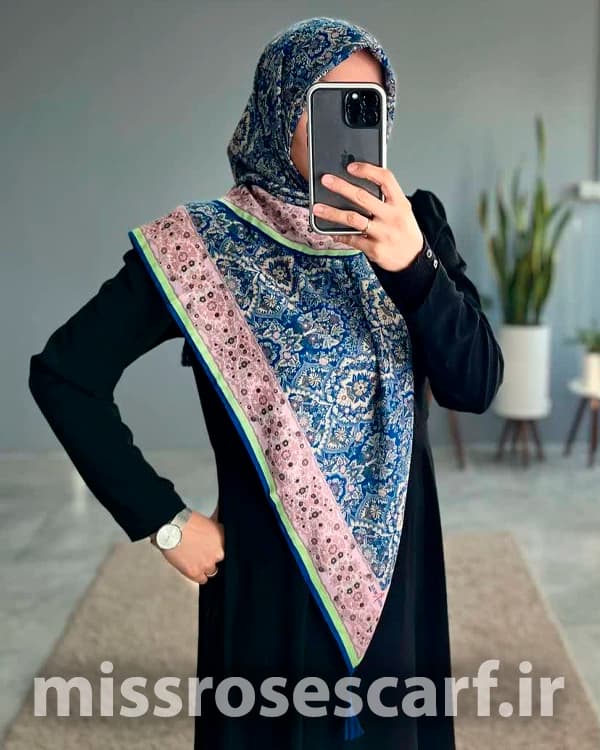 روسری قواره 120 طرح ترکمن