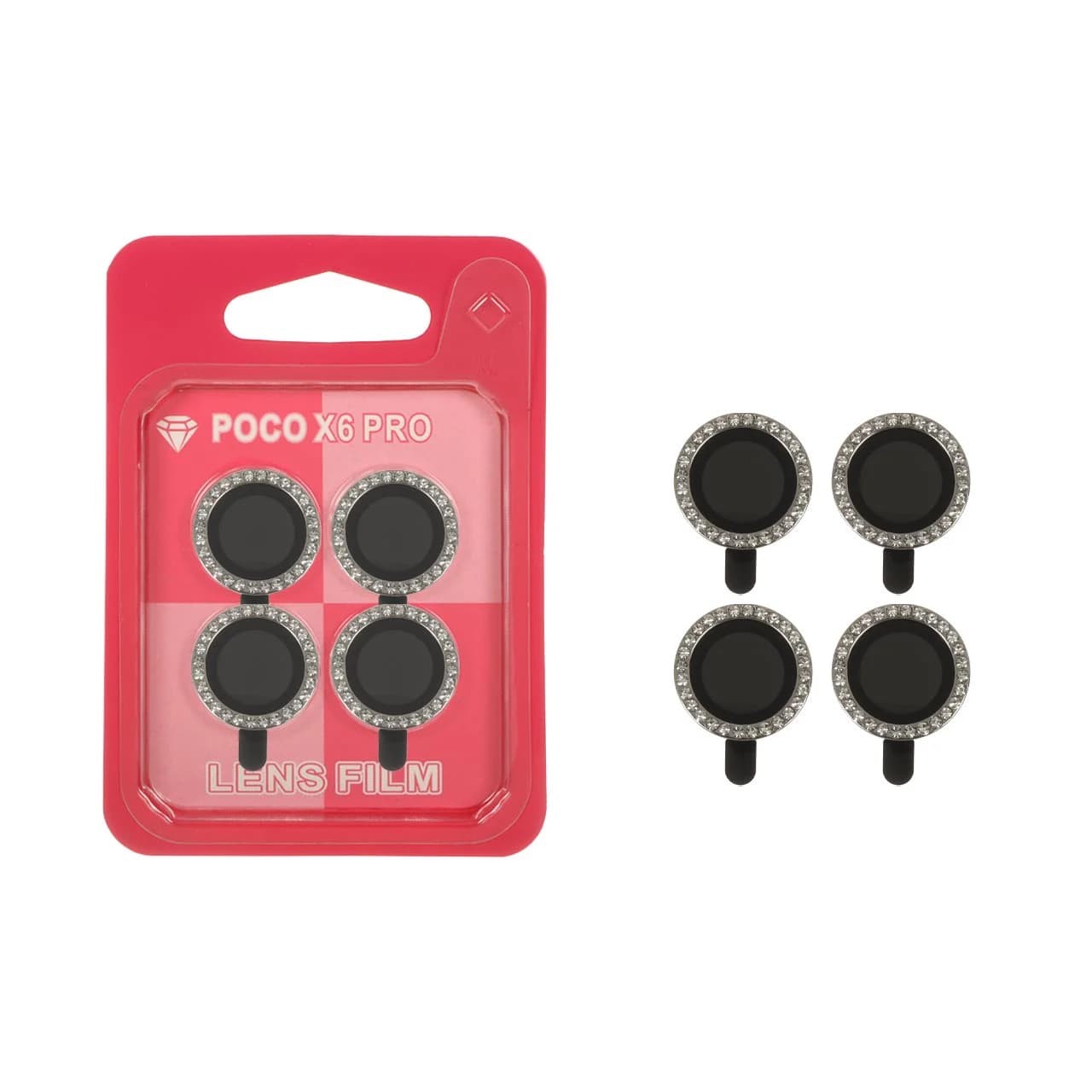 محافظ لنز رینگی اورجینال نگین دار Xiaomi Poco X6 Pro — تصویر ۳