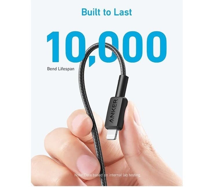 کابل تبدیل USB-C به لایتنینگ انکر مدل A81B5 322 طول 0.9 متر ا شارژ 60 وات — تصویر ۳