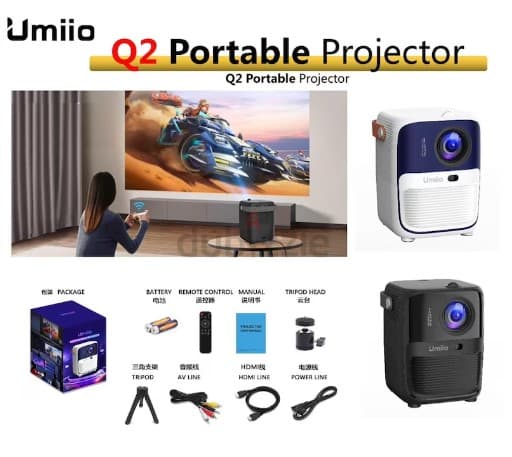 ویدئو پروژکتور اندروید Umiio مدل Q2 (A010) (فروش عمده و تک)