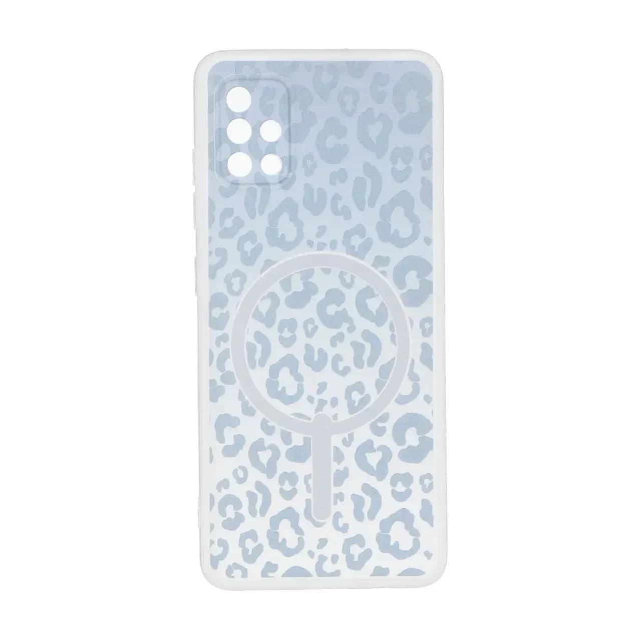 قاب ژله ای پلنگی طرح مگ سیف دور مات محافظ لنزدار Samsung Galaxy A51 / M40s