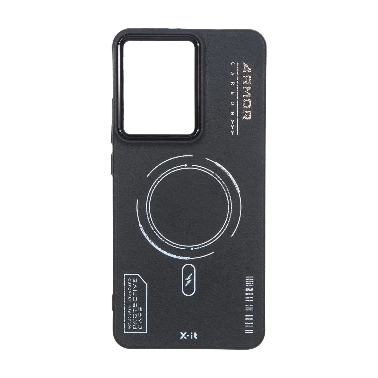 قاب Armor لنز متال Texture طرح مگ سیف Xiaomi Poco X7 Pro