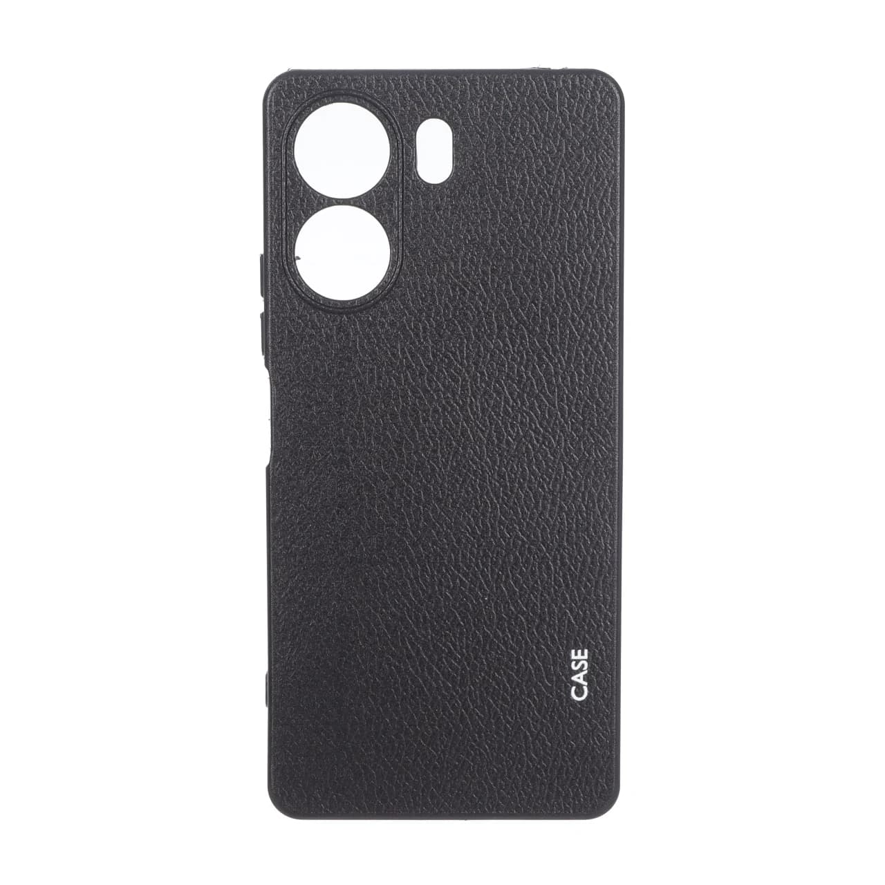 قاب طرح چرم ساده محافظ لنزدار Xiaomi Redmi 13C / Poco C65 – مشکی