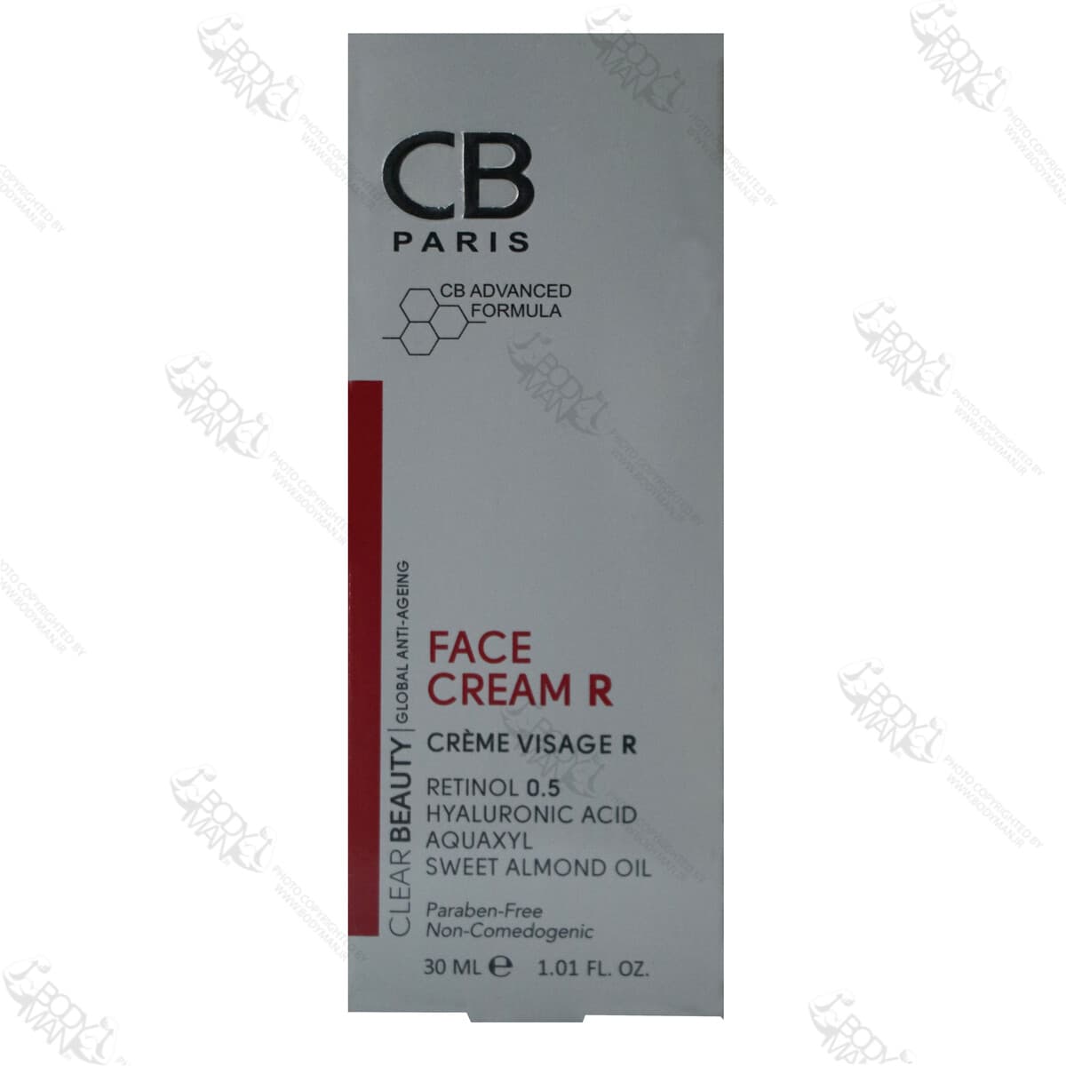 کرم مناسب چروک های سطحی صورت حاوی رتینول سی بی پاریس | CB PARIS FACE CREAM R — تصویر ۴