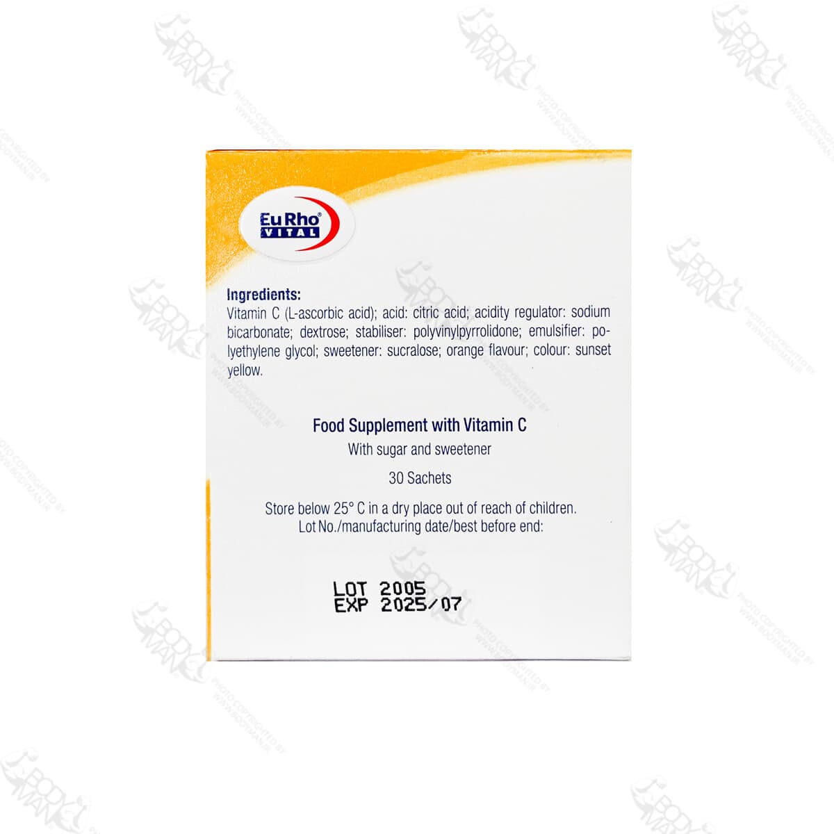 ویتامین ث ۱۰۰۰ ساشه ای یورو ویتال | EuRho VITAL Vitamin C 1000 sachet — تصویر ۴