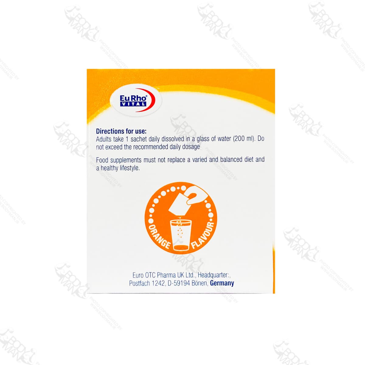 ویتامین ث ۱۰۰۰ ساشه ای یورو ویتال | EuRho VITAL Vitamin C 1000 sachet — تصویر ۲