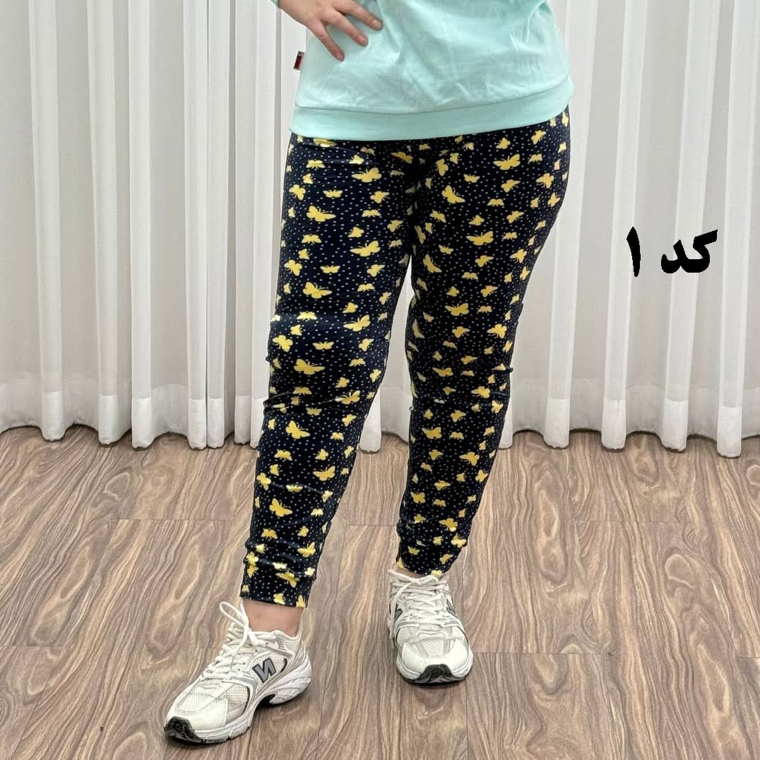 شلوار مخمل راحتی طرحدار کد 1208