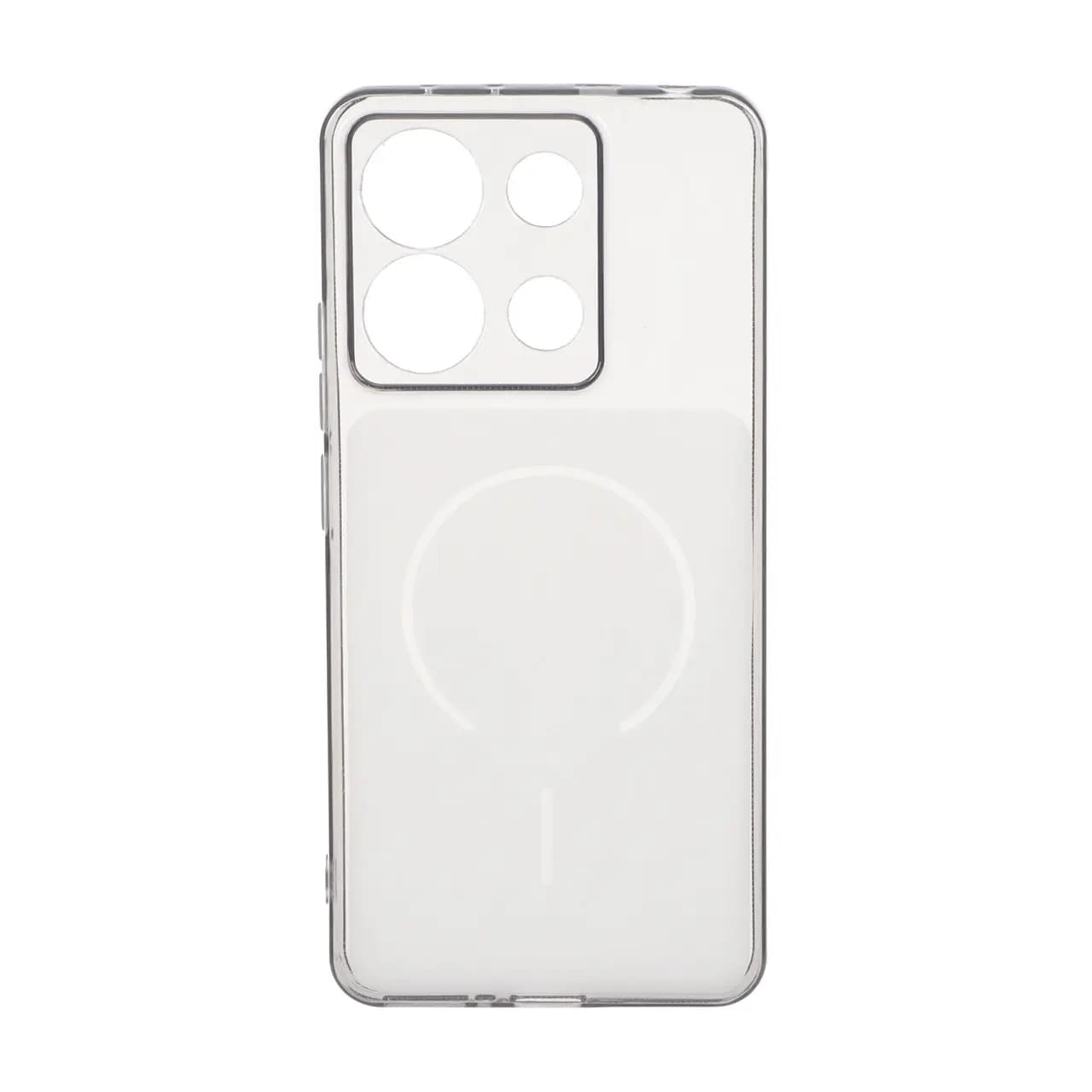 قاب ژله ای شفاف مستطیلی طرح مگ سیف محافظ لنزدار Xiaomi Redmi Note 13 4G – مشکی — تصویر ۲