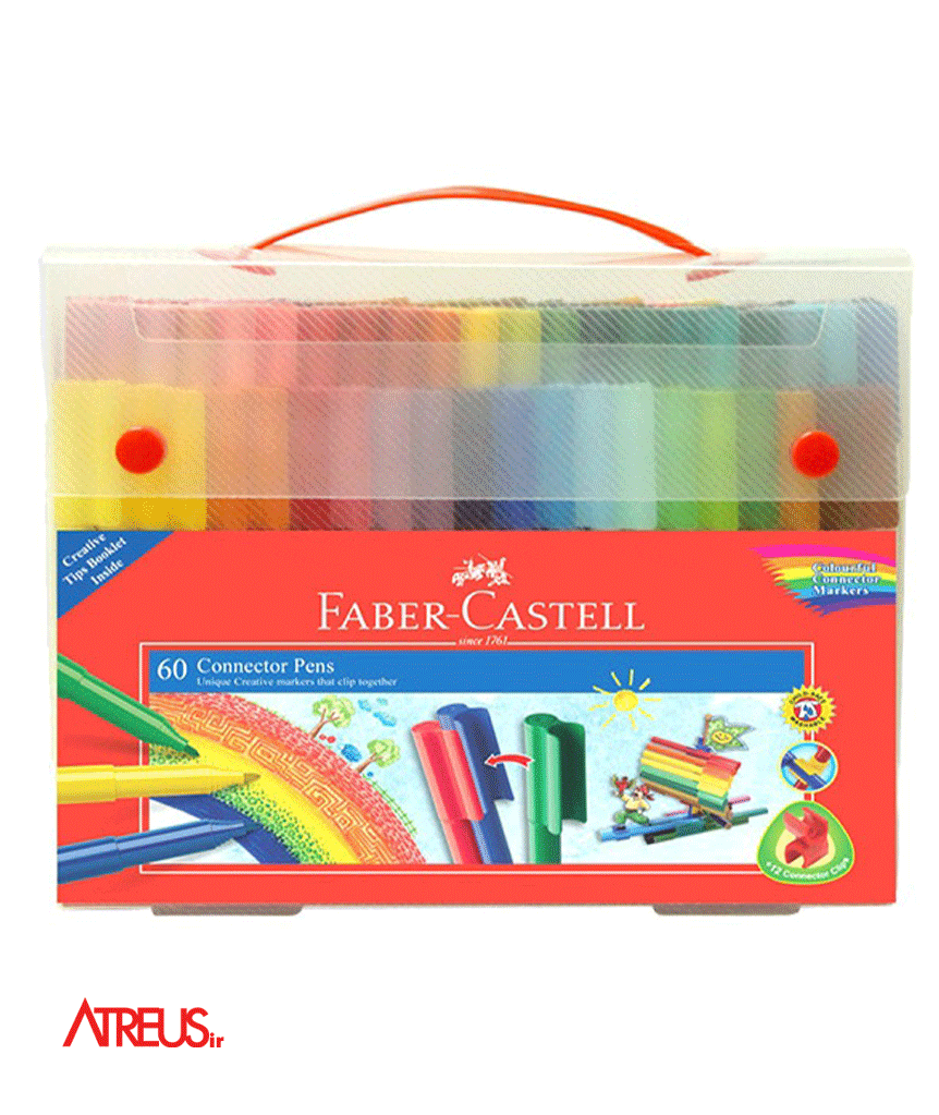 ماژیک نقاشی فابر کاستل 60رنگ connector pens FABER-CASTELL