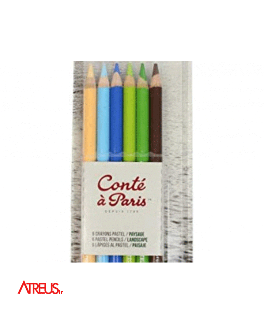 ست 6 رنگ مداد پاستل کنته پاریس Conte a Paris — تصویر ۲