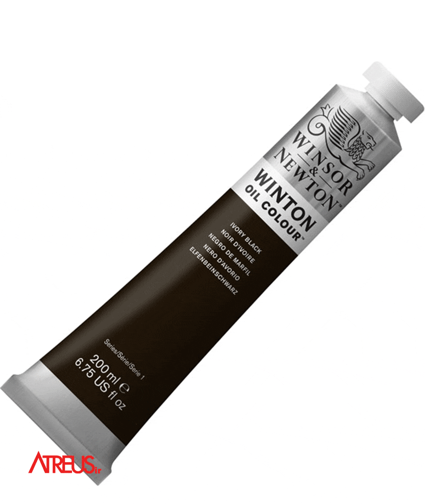 رنگ روغن 200 میل وینتون Winsor & Newton کد 331 Ivory Black — تصویر ۲