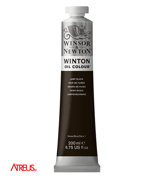 رنگ روغن 200 میل وینتون Winsor & Newton کد337 lamp black