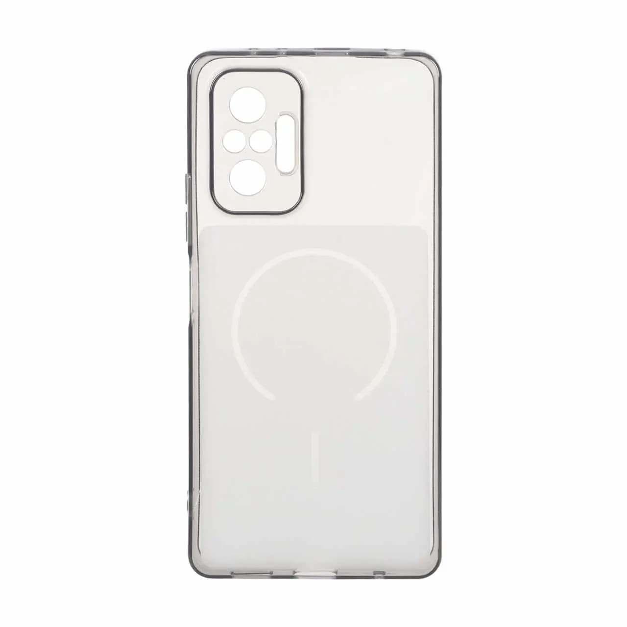 قاب ژله ای شفاف مستطیلی طرح مگ سیف محافظ لنزدار Xiaomi Redmi Note 10 Pro 4G / Redmi Note 10 Pro Max