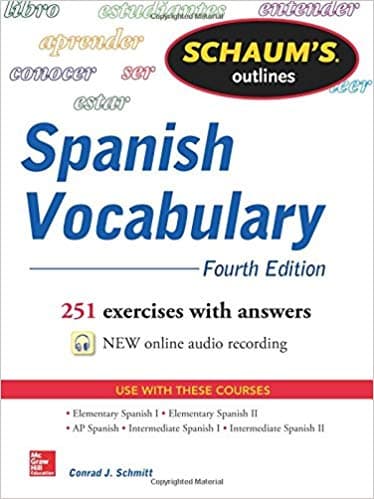 کتاب Schaum’s Outlines Spanish Vocabulary 4th