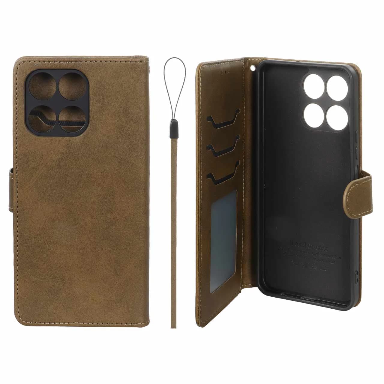 کیف موبایل مگنتی درجه یک داخل خز MNC Plus مدل Honor X6a — تصویر ۵