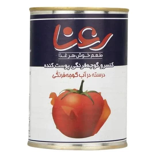 کنسرو گوجه پوست کنده رعنا 400 گرم
