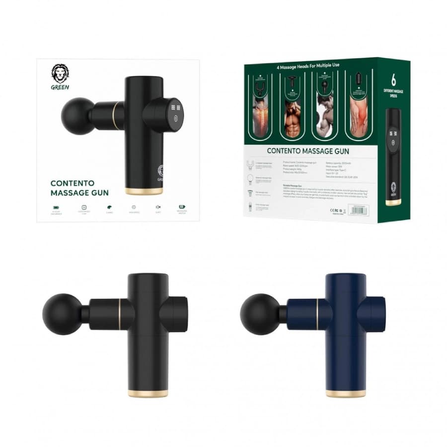 ماساژور تفنگی گرین Contento Portable Massage Gun 2500mAh — تصویر ۲