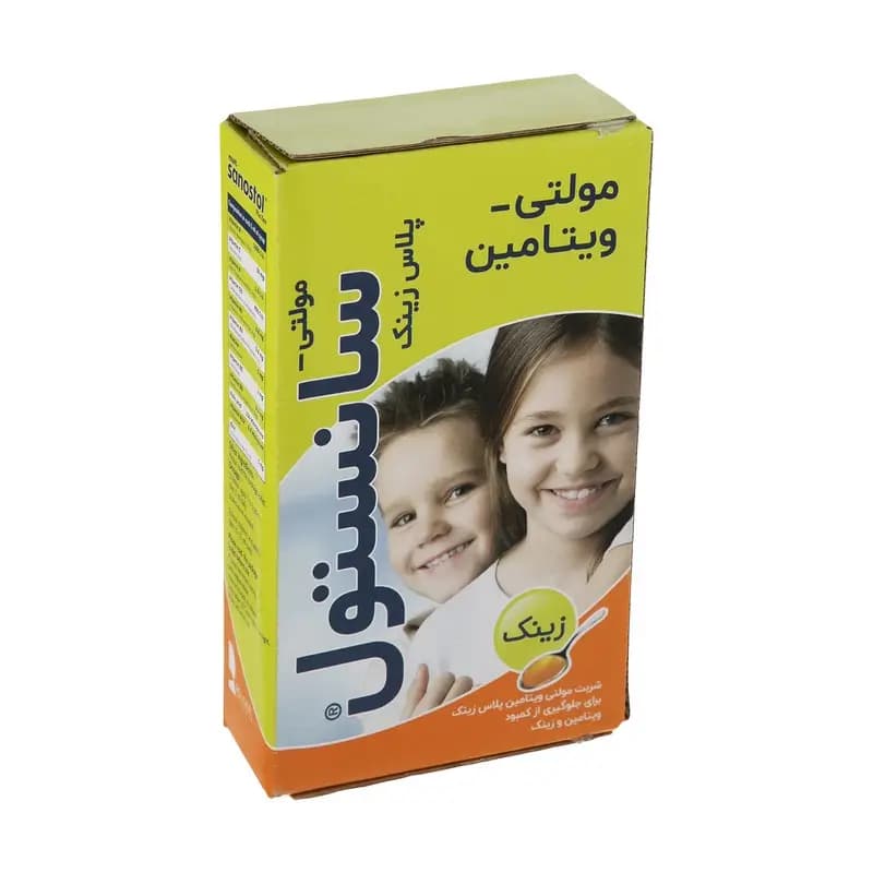 شربت مولتی سانستول پلاس زینک روژین فارمد ۱۵۵ میل — تصویر ۲