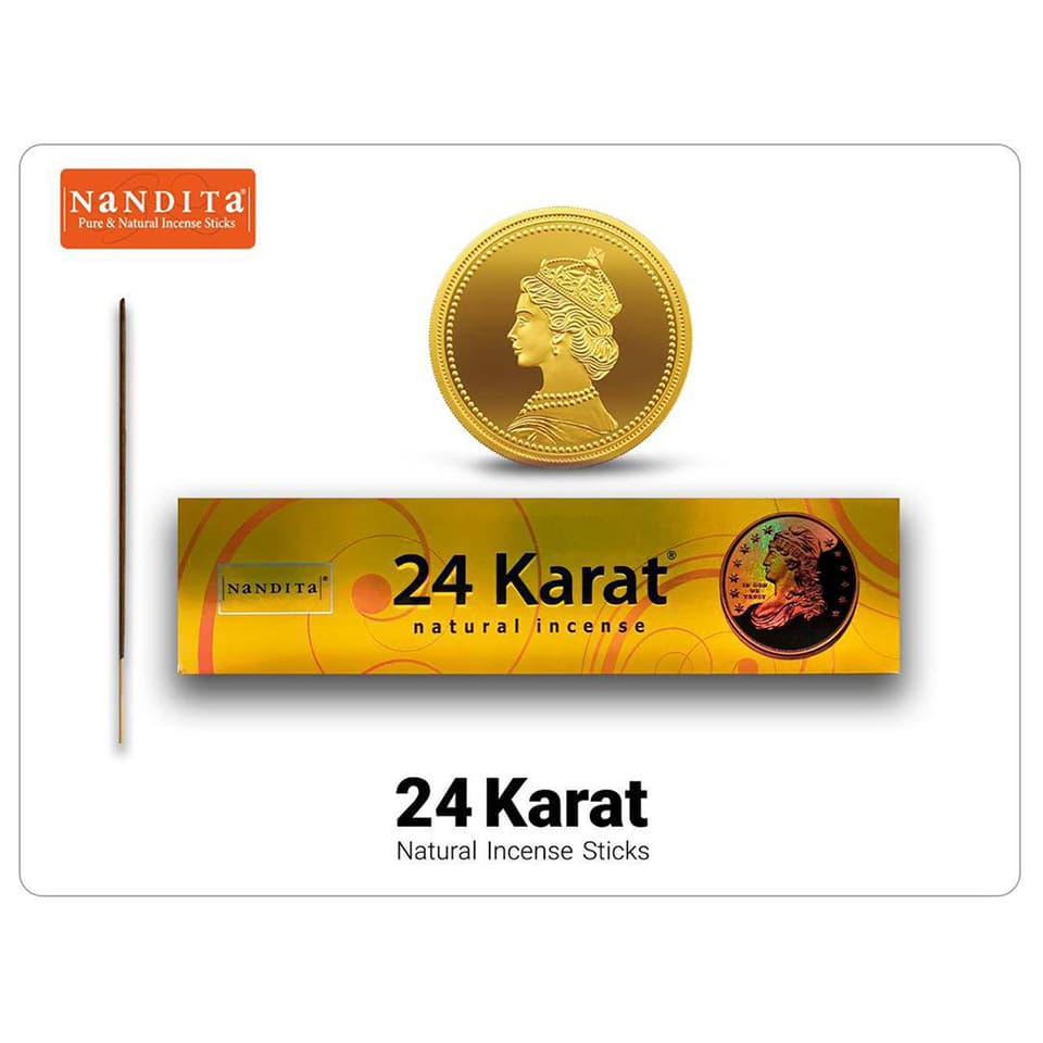 عود دست ساز 24 عیار 24Karat از برند ناندیتا NaNDITa جذب ثروت