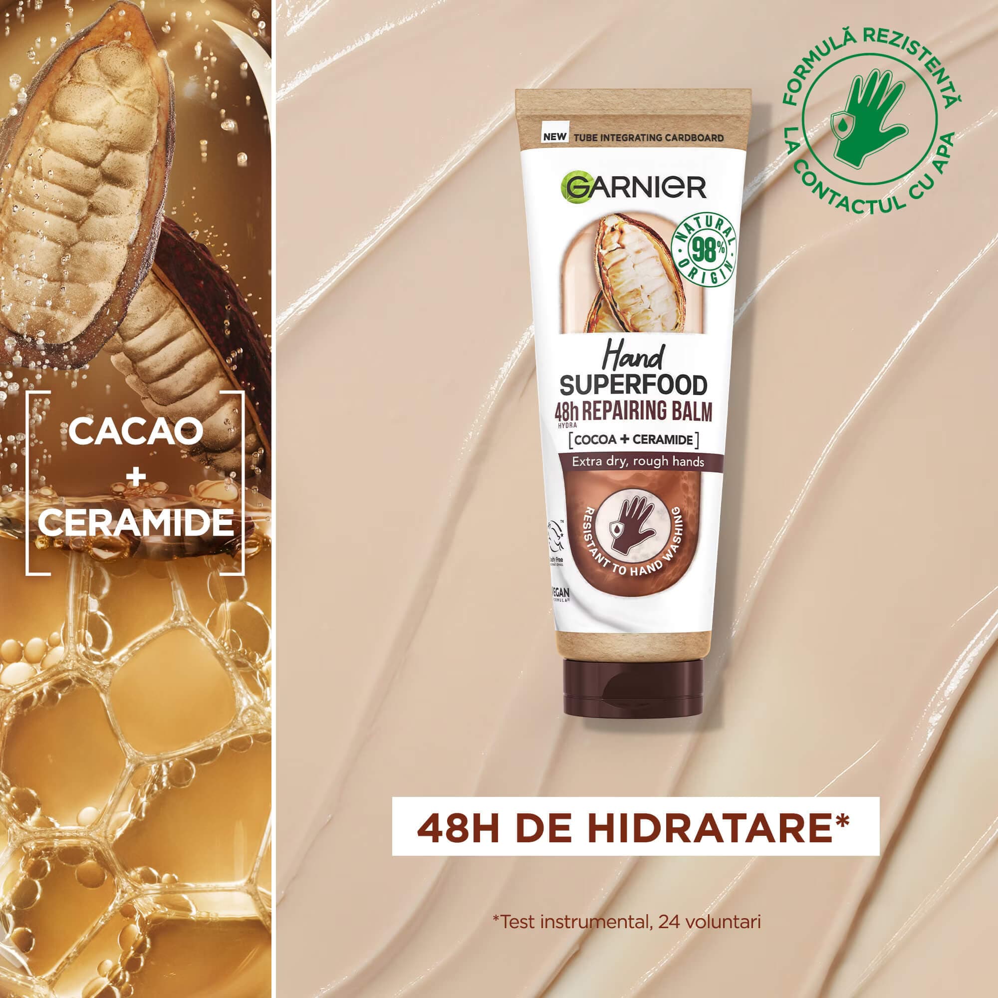 کرم دست کاکائو سرامید گارنیه مدل Superfood حجم 75 میل — تصویر ۵