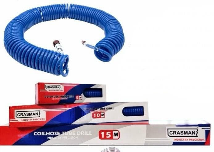 شیلنگ فنری 5 متری و 10 متری و 15 متری PU) CRASMAN) در ابعاد 8×5 و 12×8