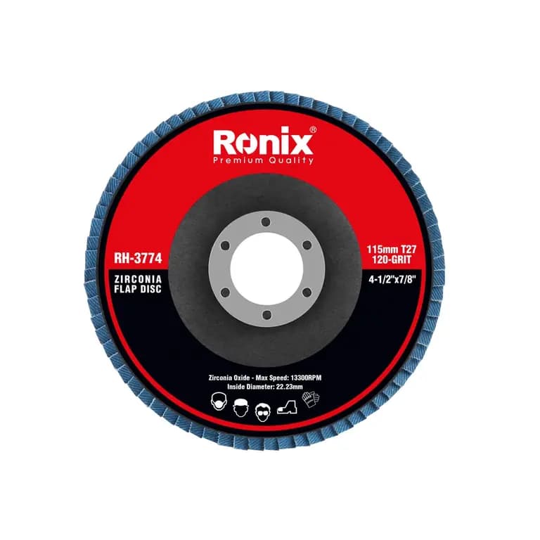 سنباده فلاپ دیسکی 115 میلیمتری P120 رونیکس مدل RH-3774