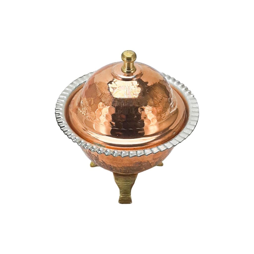 قندان مسی پایه‌دار
