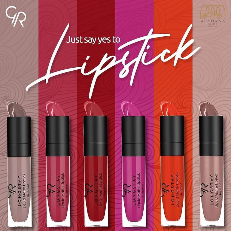 رژ لب مایع مات گلدن رز حجم 5.5 میل