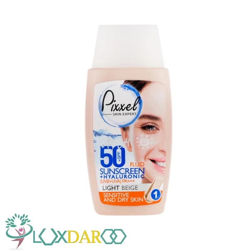 کرم ضد آفتاب بژ روشن پوست خشک پیکسل SPF50