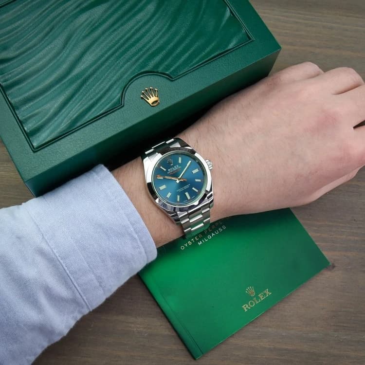 ساعت مچی رولکس میلگاس | Rolex Milgauss | نقره ای صفحه آبی مستر کوالیتی