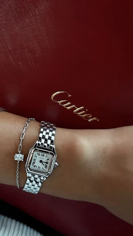 ساعت مچی کارتیه پنتر | Cartier Panthère | نقره ای صفحه سفید رپلیکا ایتالیا