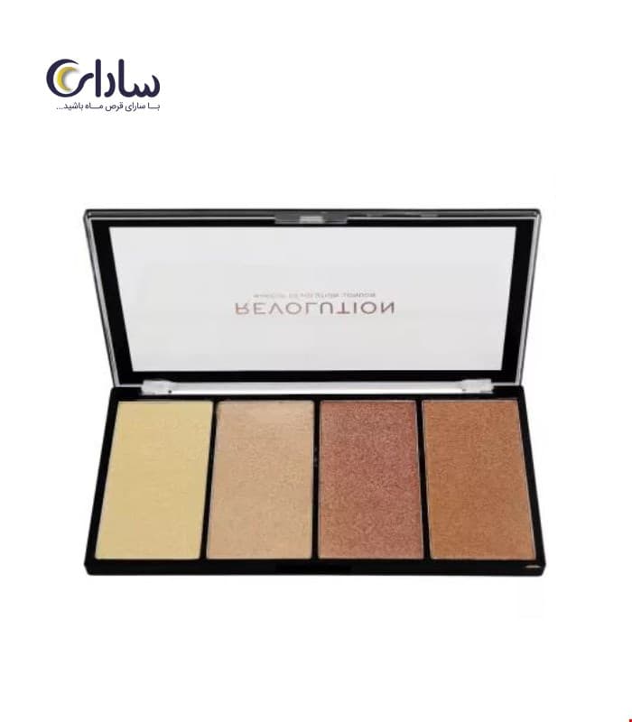 پالت هایلایتر 4 رنگ رولوشن REVOLUTION مدل RELOADED LUSTRE HEATWAVE